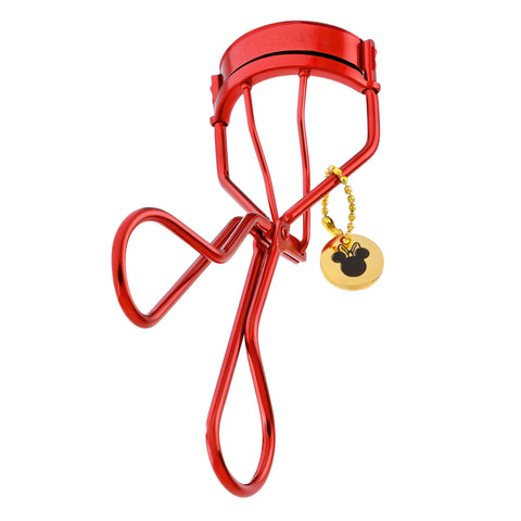 Red Minnie Mouse Eyelash Curler with Gold Charm
